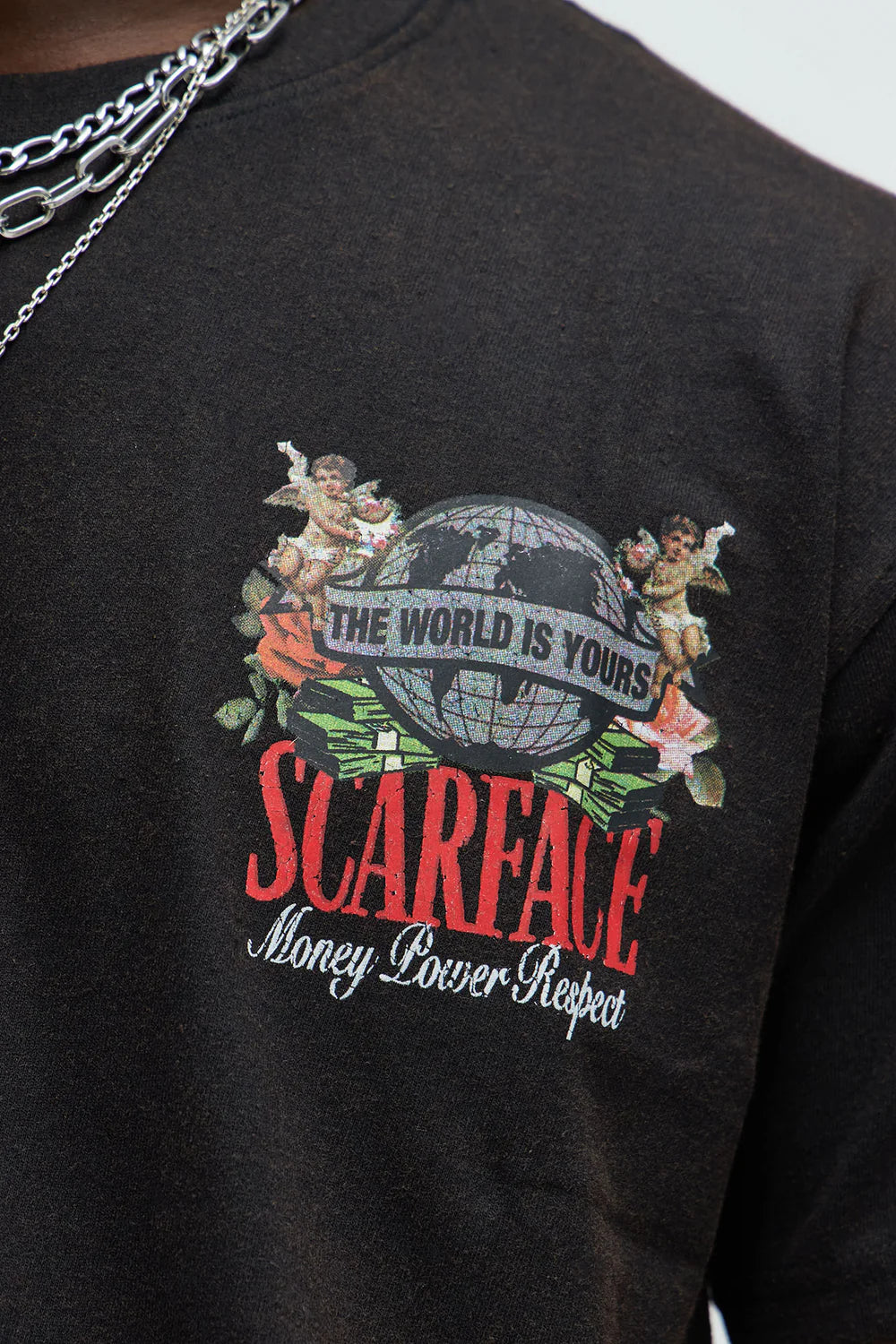 Scarface Hustle Motto Oversized Short Sleeve Tee
