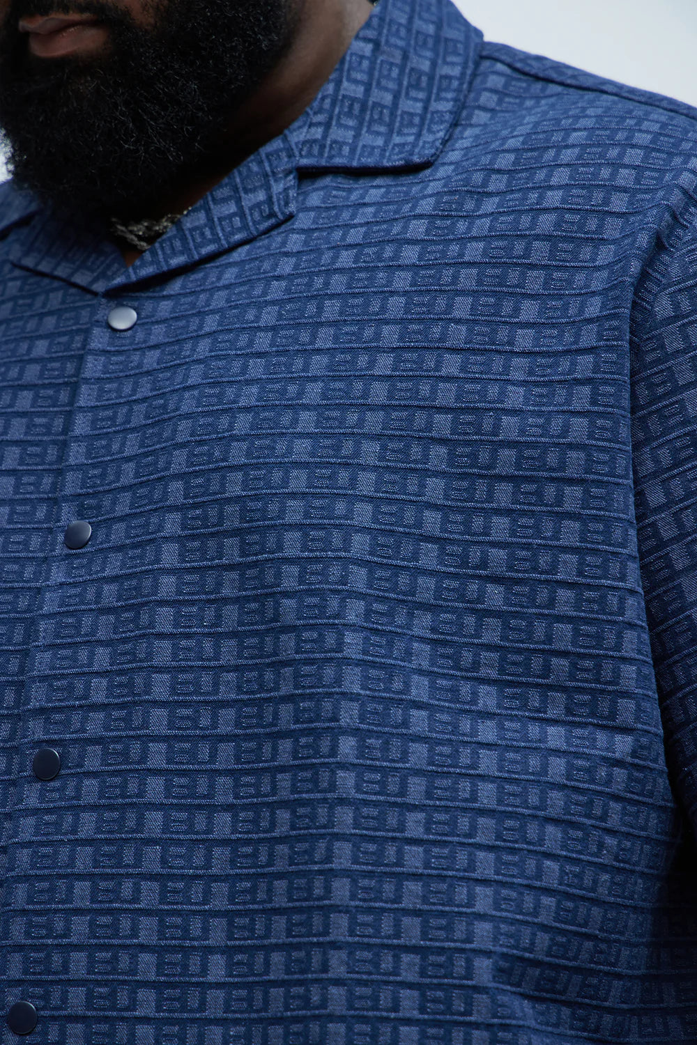 Daryn Jacquard Shirt - Navy