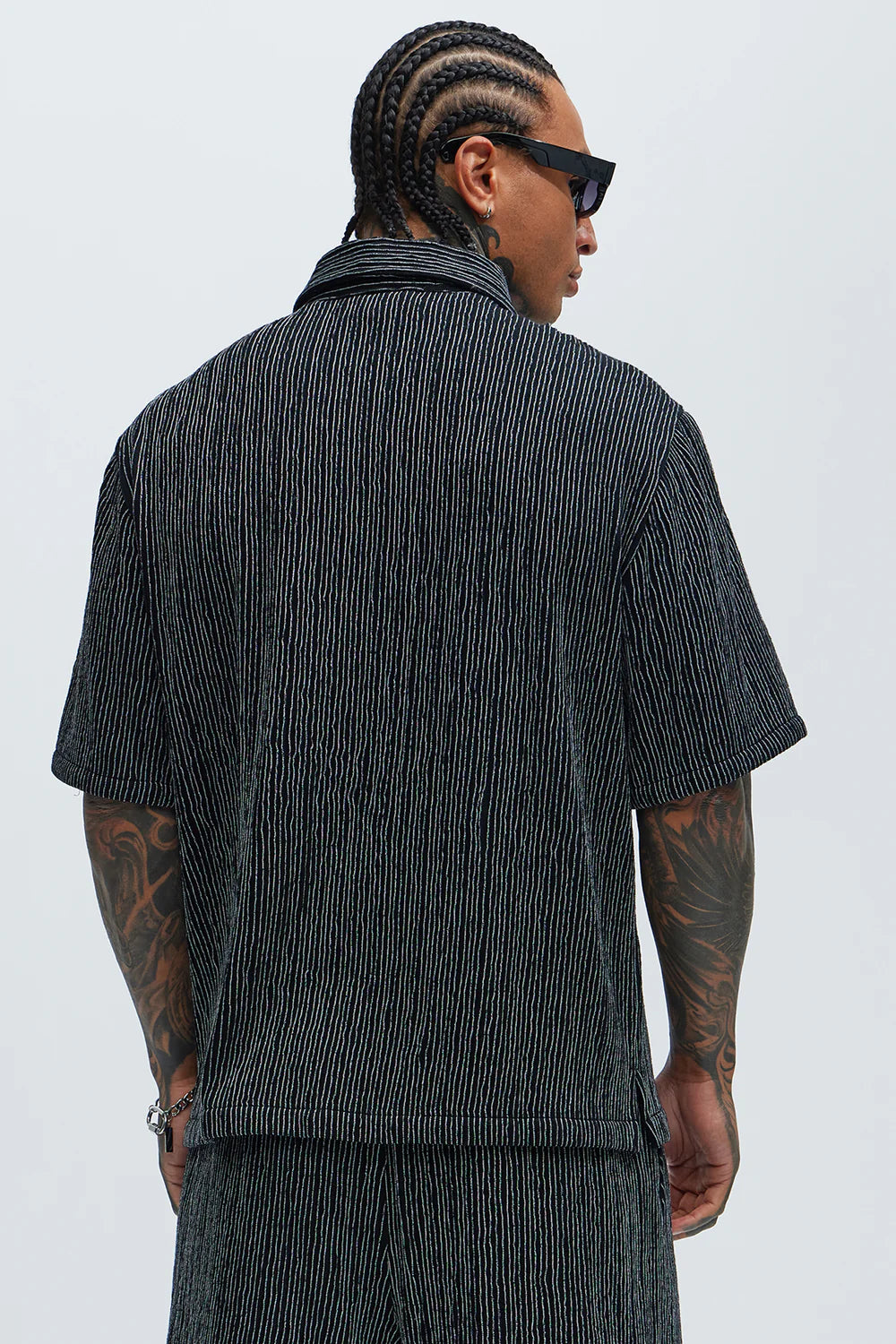 Neil Textured Shirt - Black/White