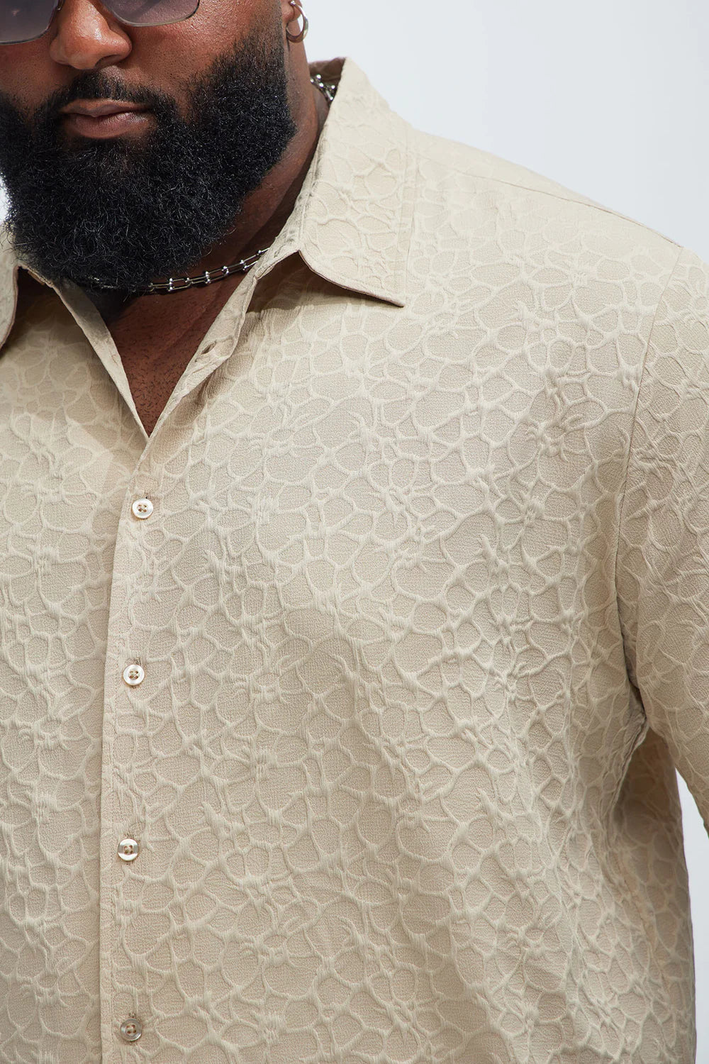 Atkinson Jacquard Shirt - Tan