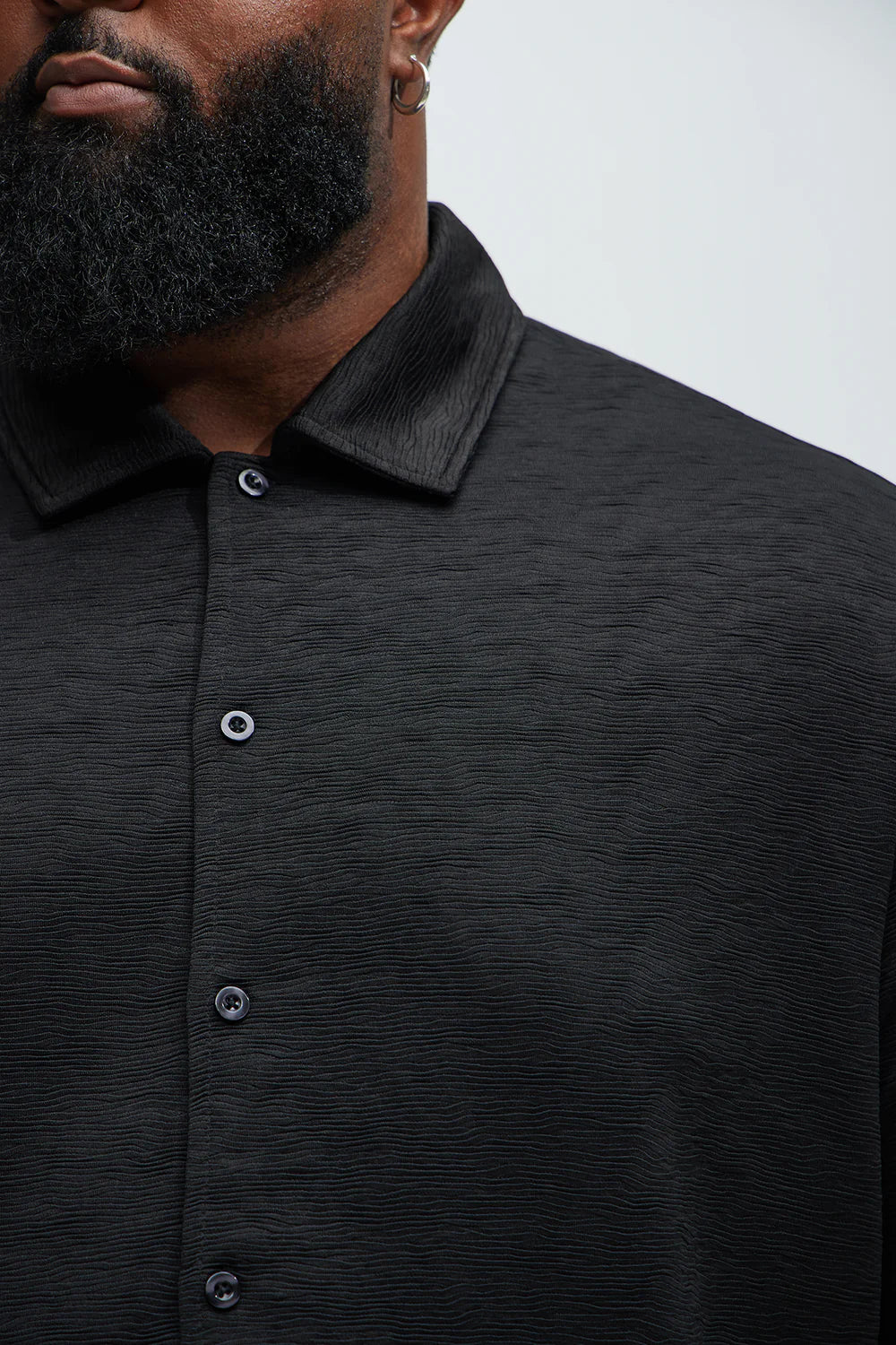Blaze Textured Shirt - Black