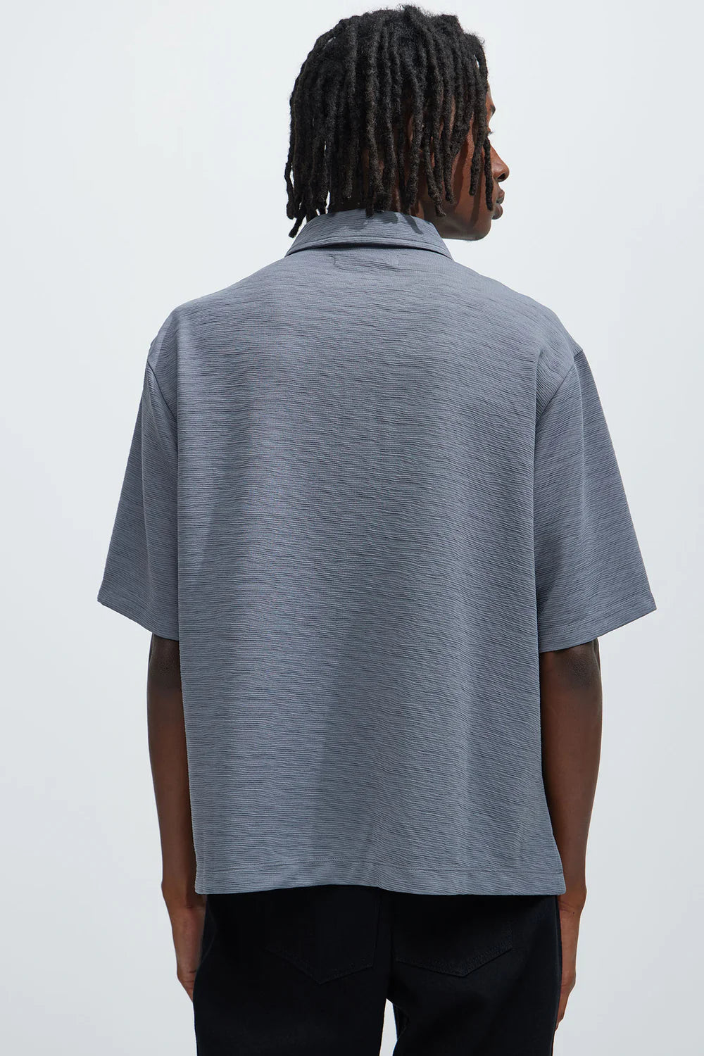 Blaze Textured Shirt - Slate Grey