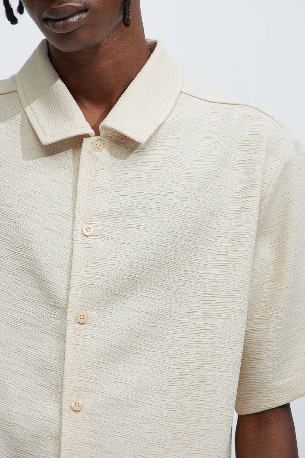 Blaze Textured Shirt - Oatmeal