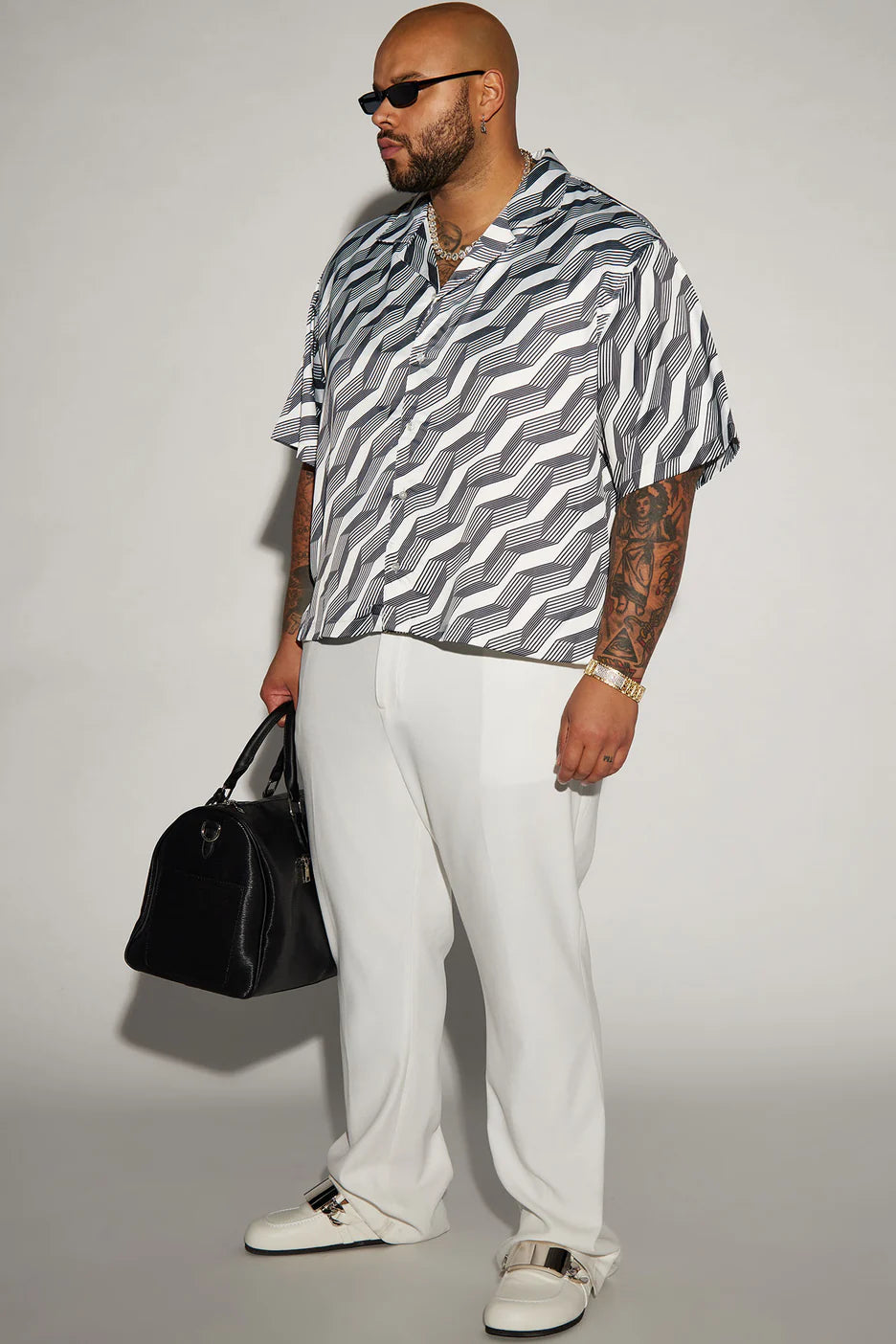 High Stepper Cropped Button Up Shirt