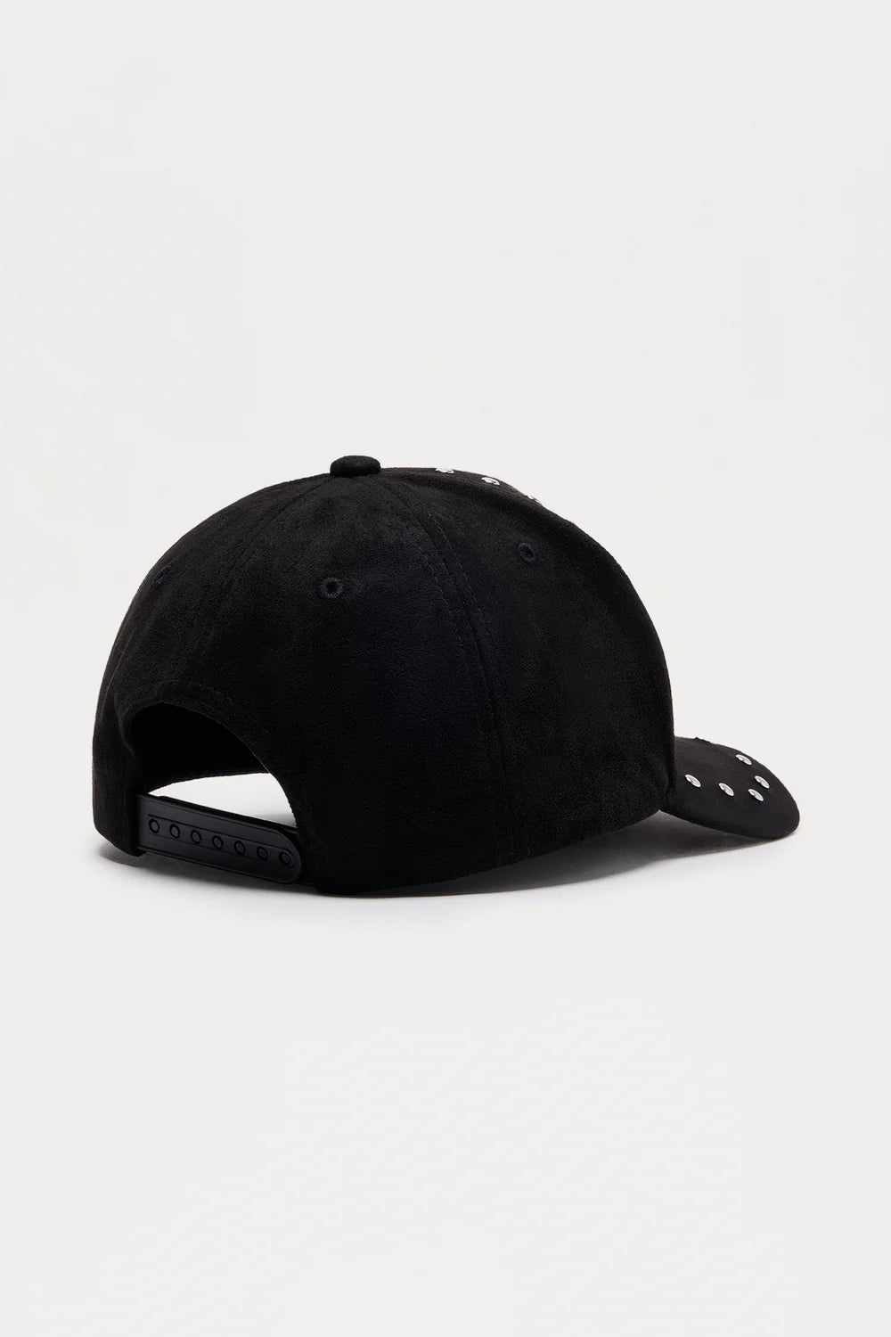 Crawler Studded Faux Suede Structured Snapback Hat