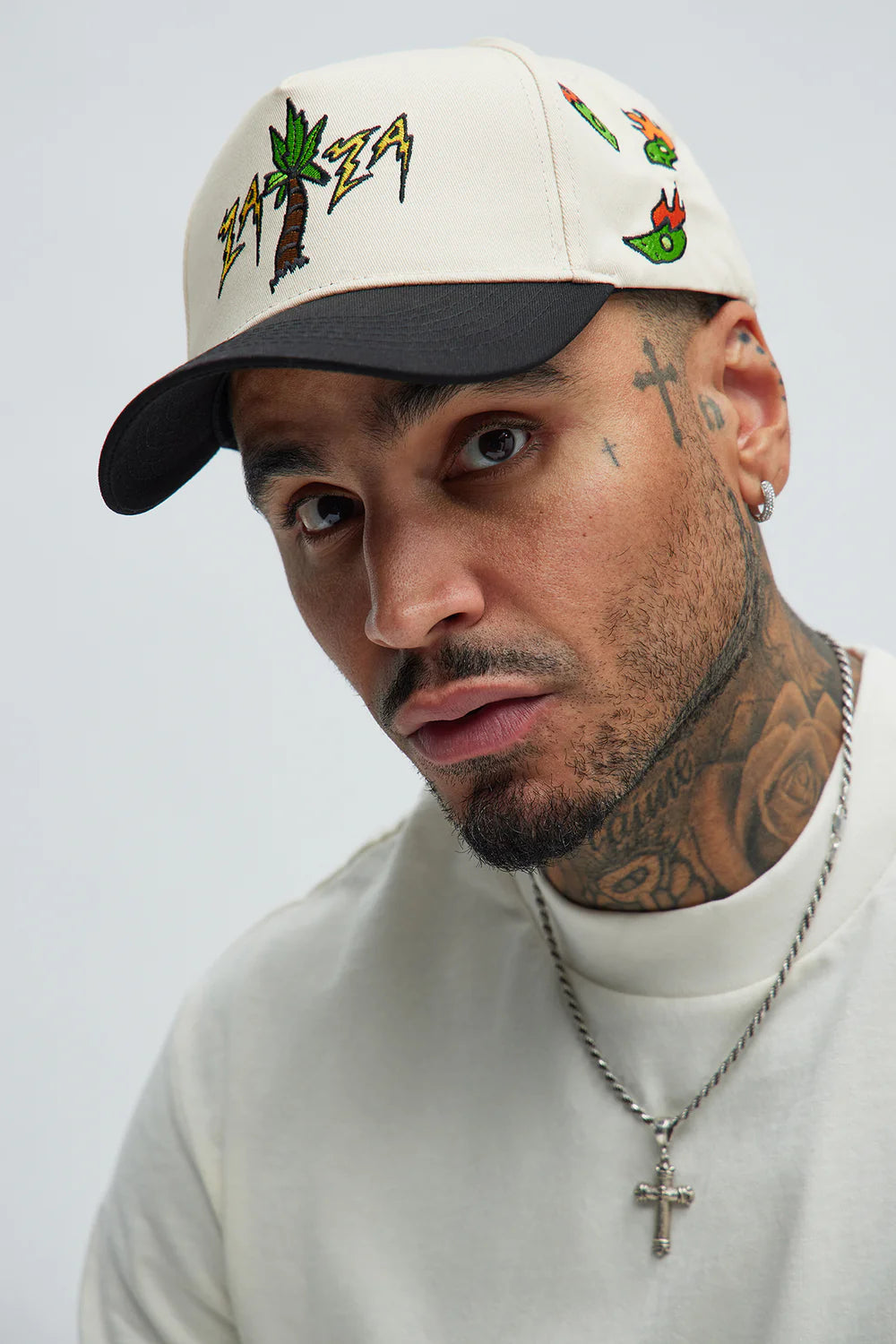 Zaza Palm Leaf Snapback Hat