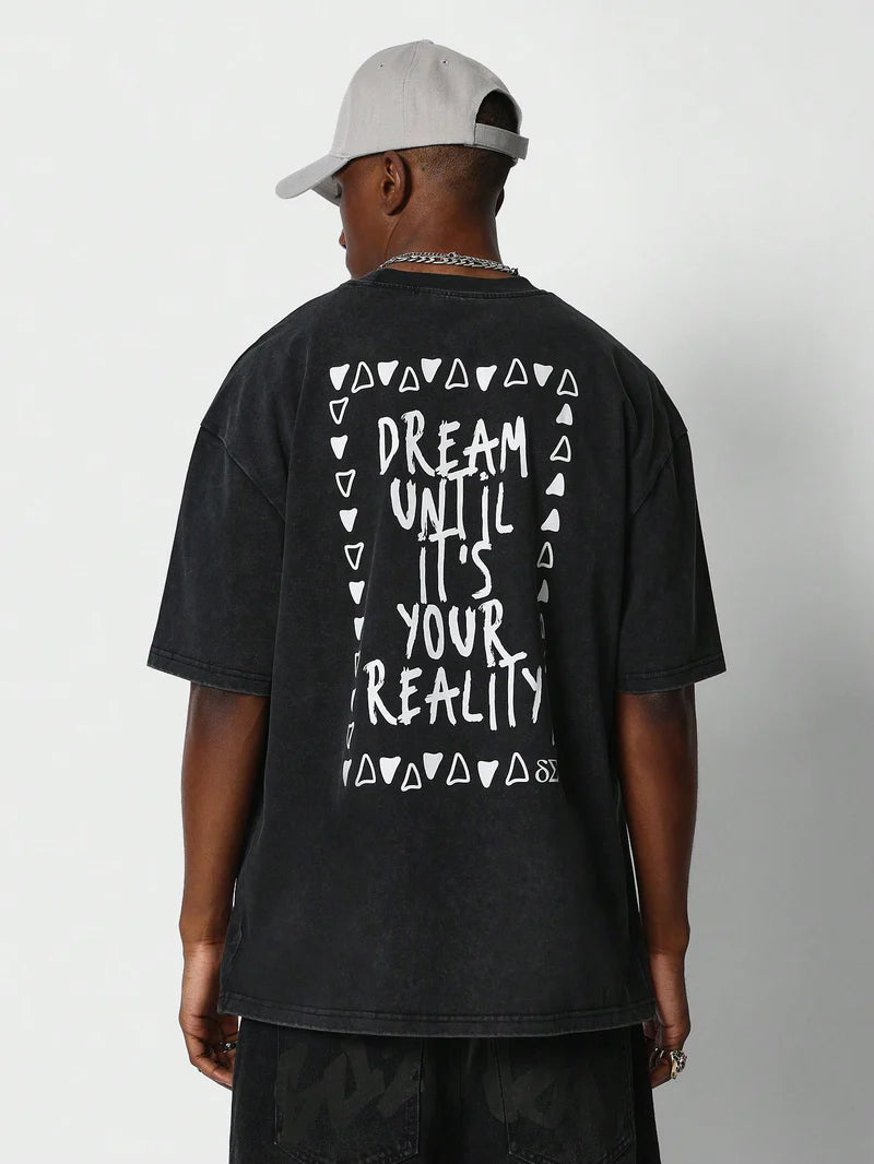 Oversized Tee With Back Graphic Print