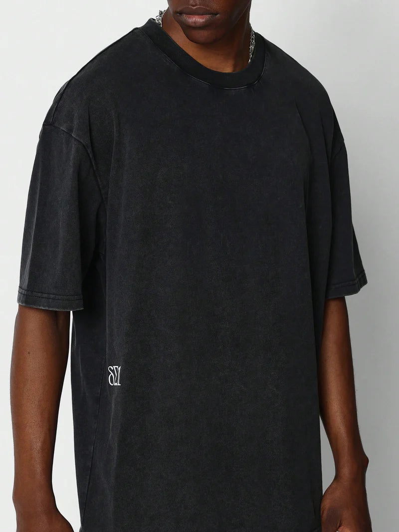 Oversized Tee With Back Graphic Print