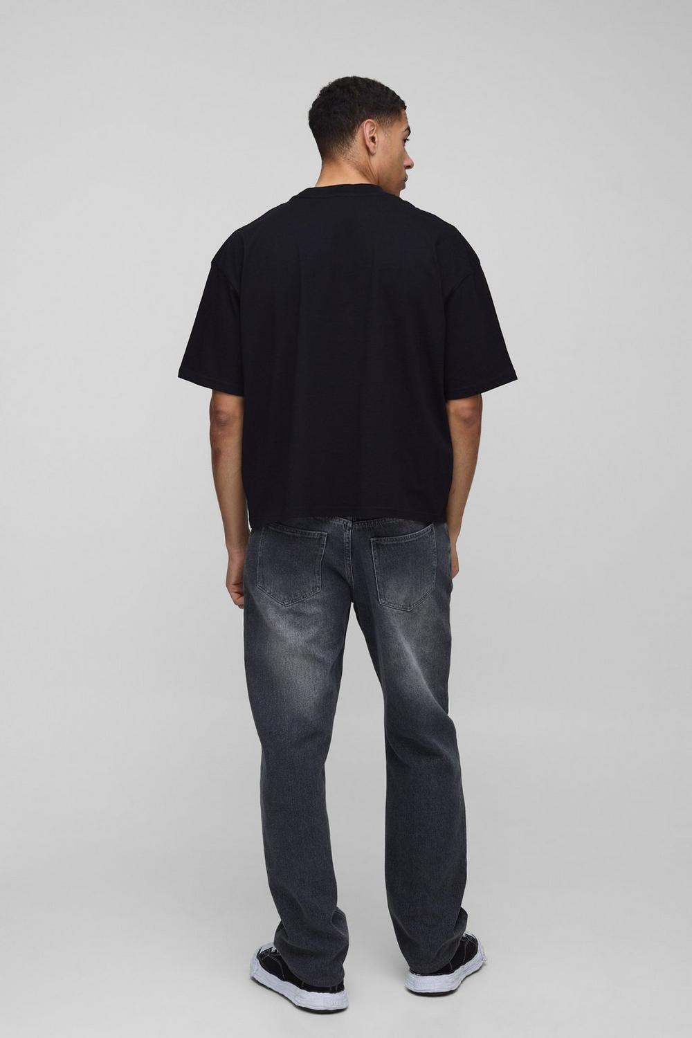 Oversized Boxy Leaf Puff Print T-Shirt