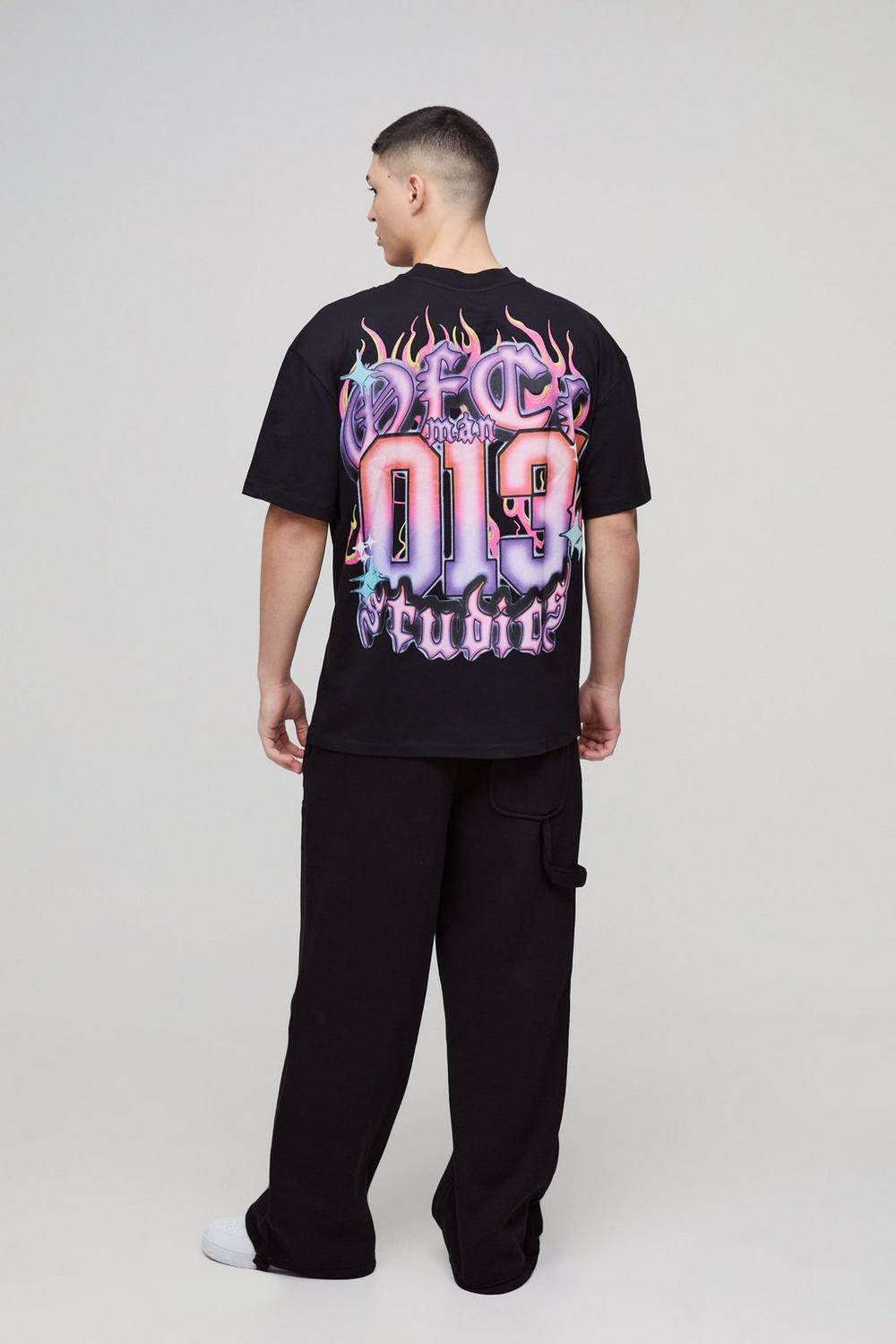Oversized OFCL Man Print T-Shirt