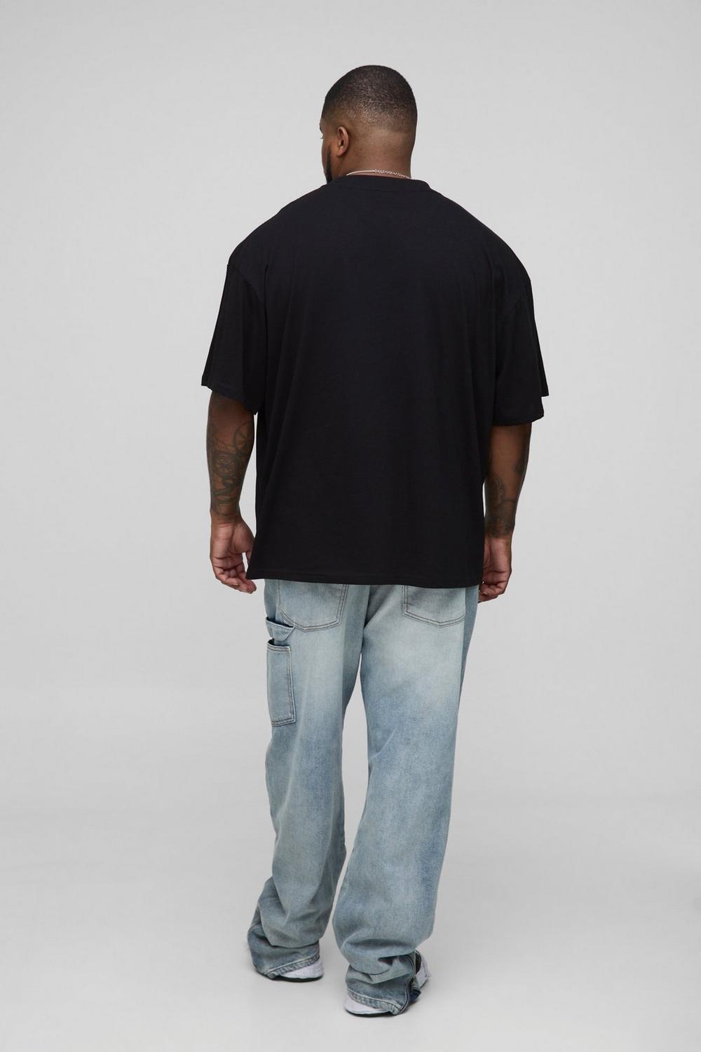 Oversized Extended Neck Large Scale New York Renaissance Print T-Shirt