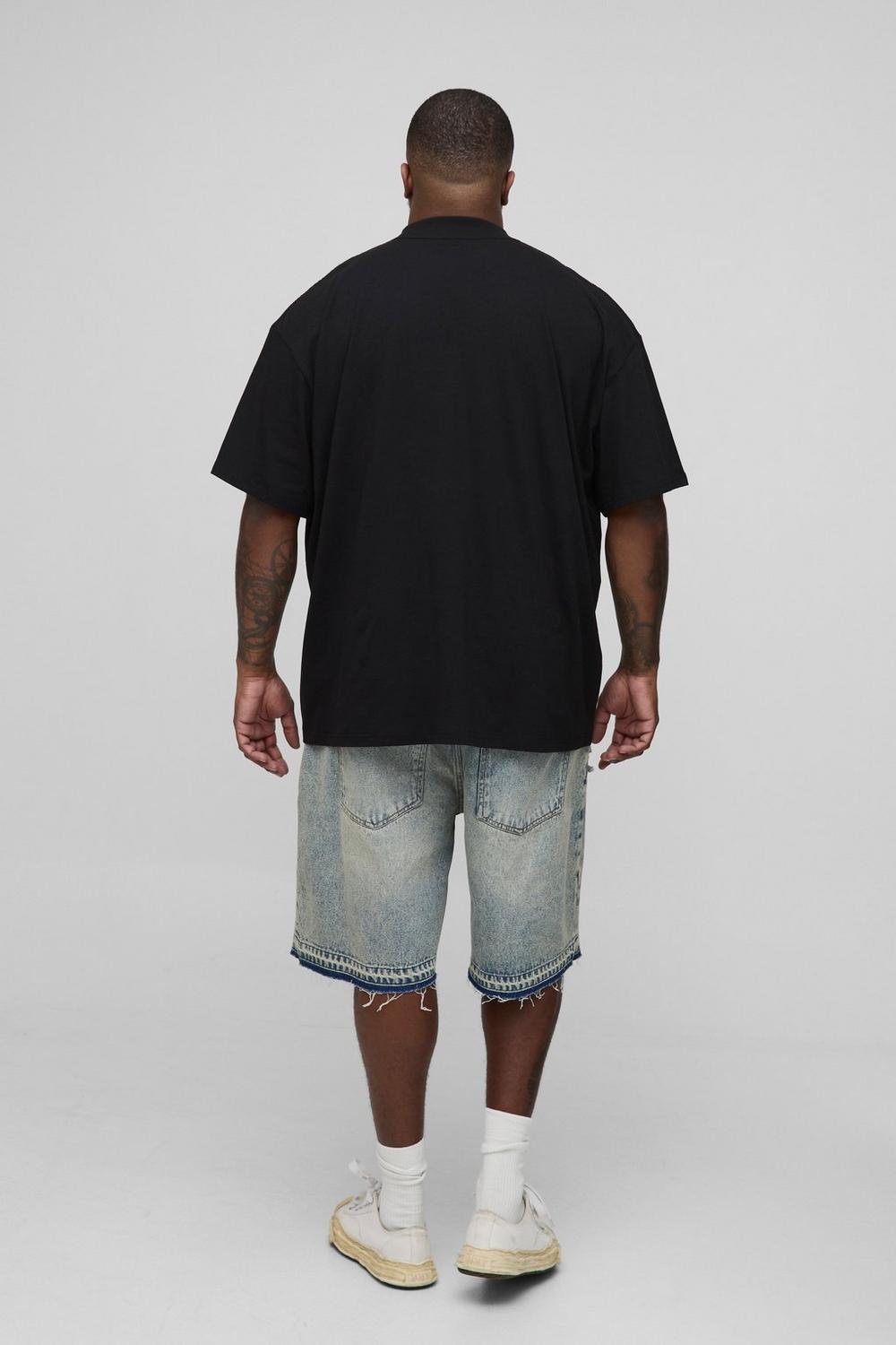 Oversized Extended Neck Monaco Vintage Car Print T-Shirt