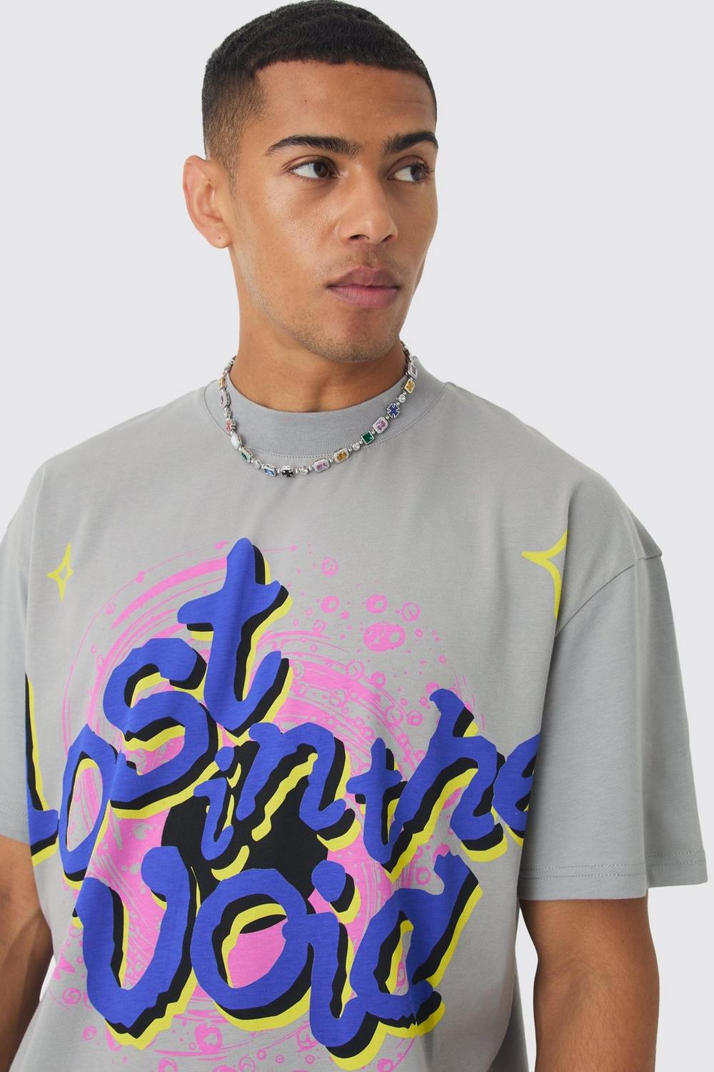 Oversized Extended Neck Space Graphic