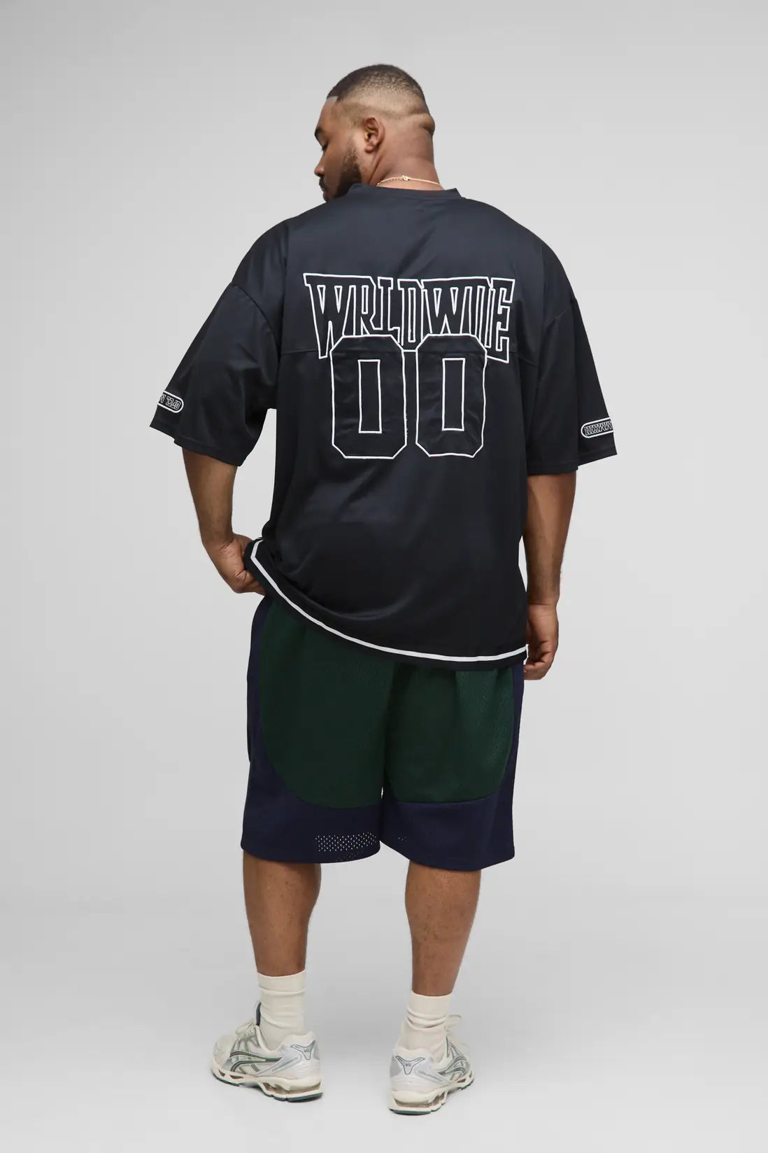Oversized Worldwide Applique Baseball T-Shirt