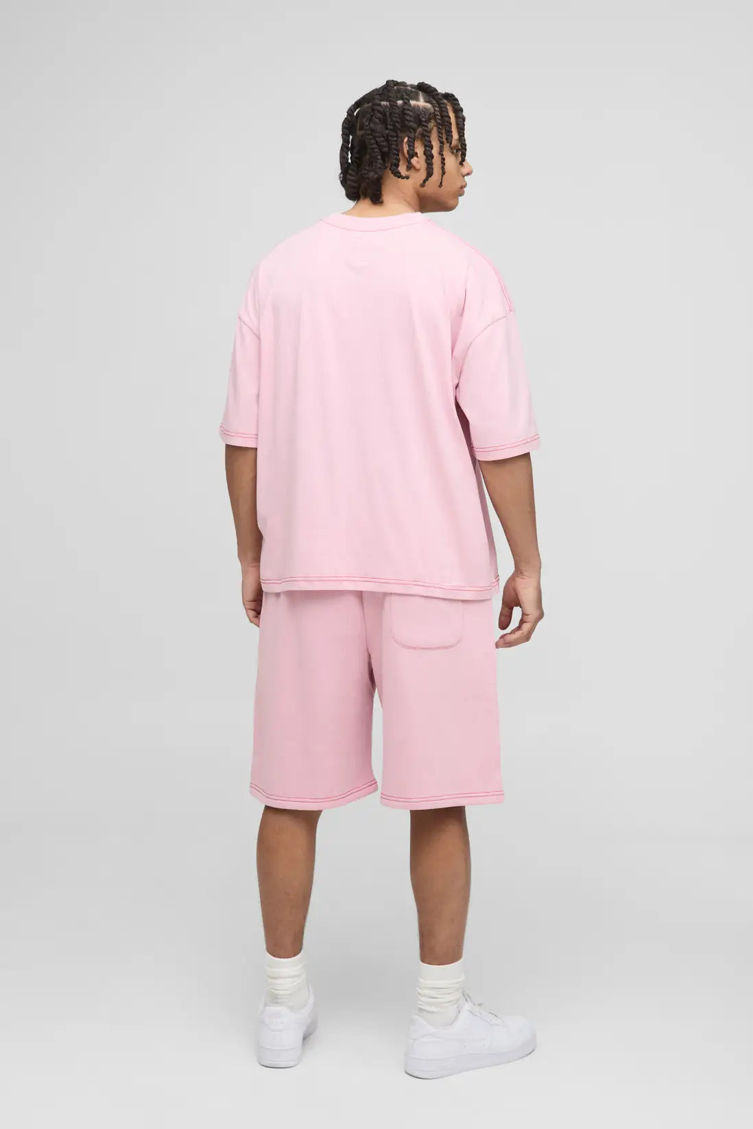 Oversized Boxy Official Contrast Stitch T-Shirt
