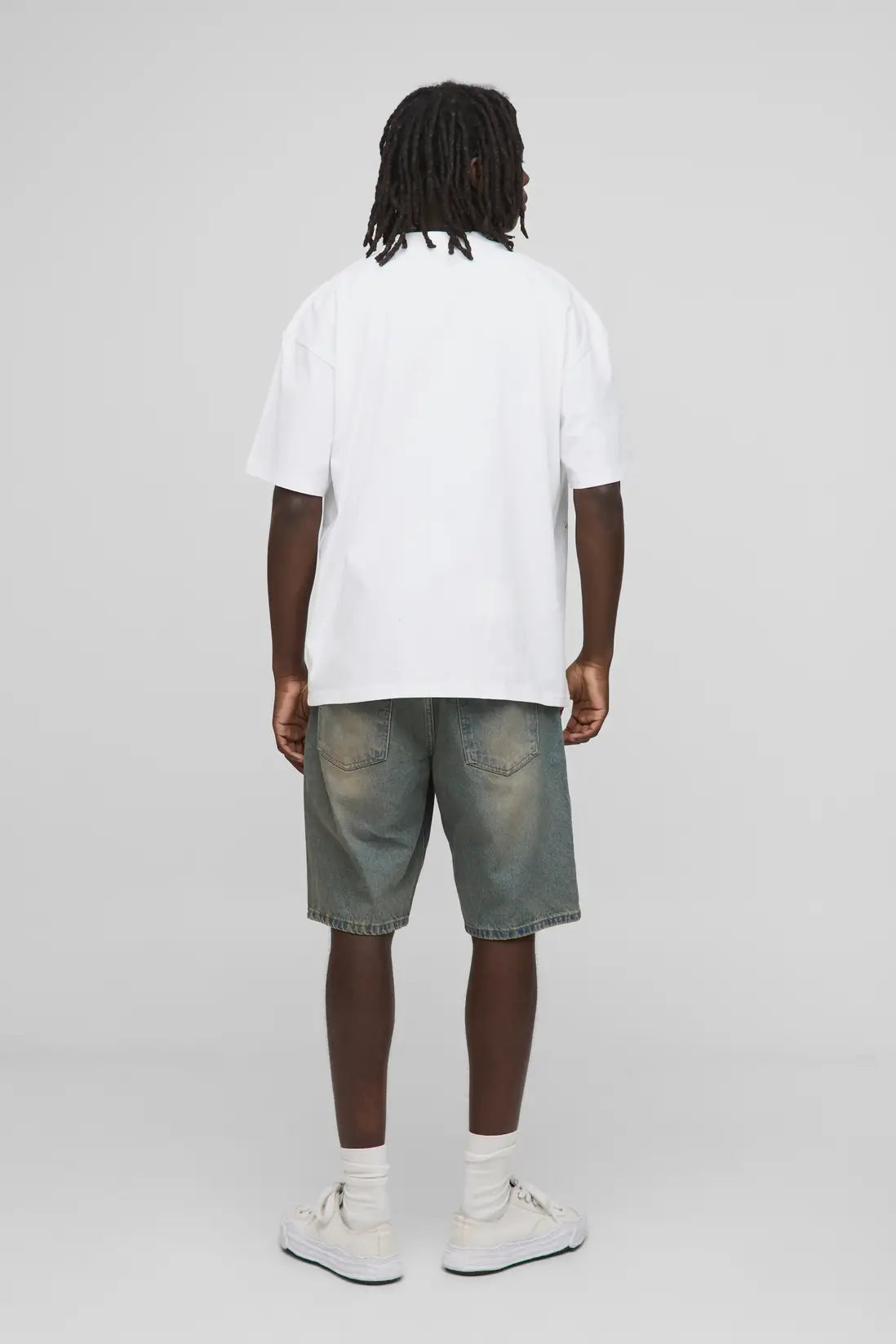 Oversized Extended Neck Ofcl MAN Eagle Over The Seam Printed T-Shirt