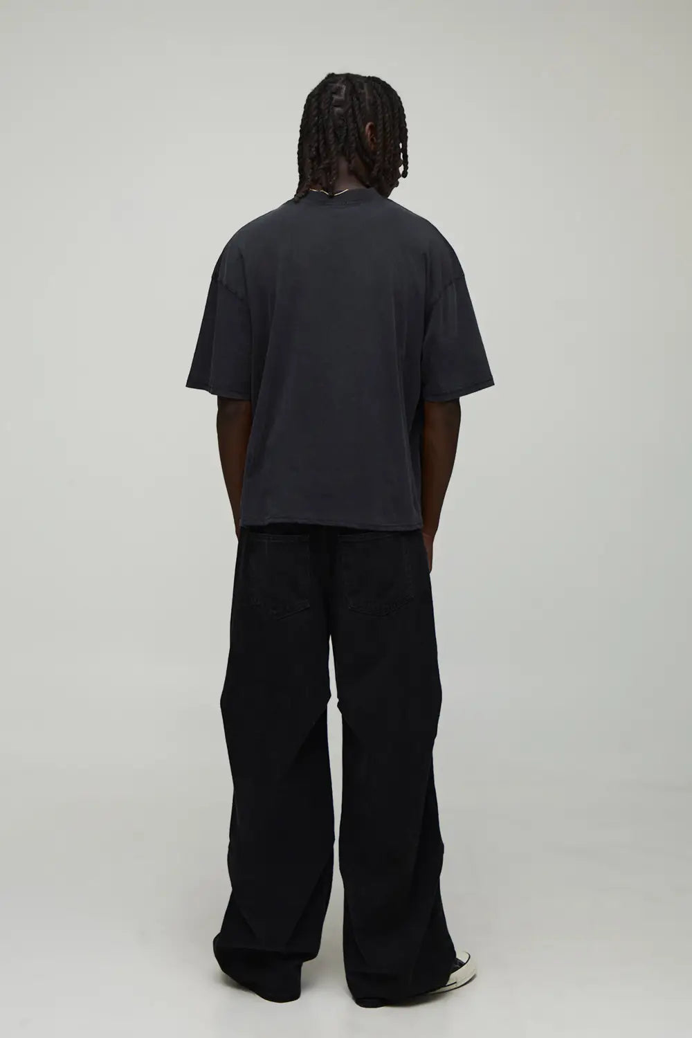 Oversized Boxy Extended Neck Washed Shallipopi T-Shirt