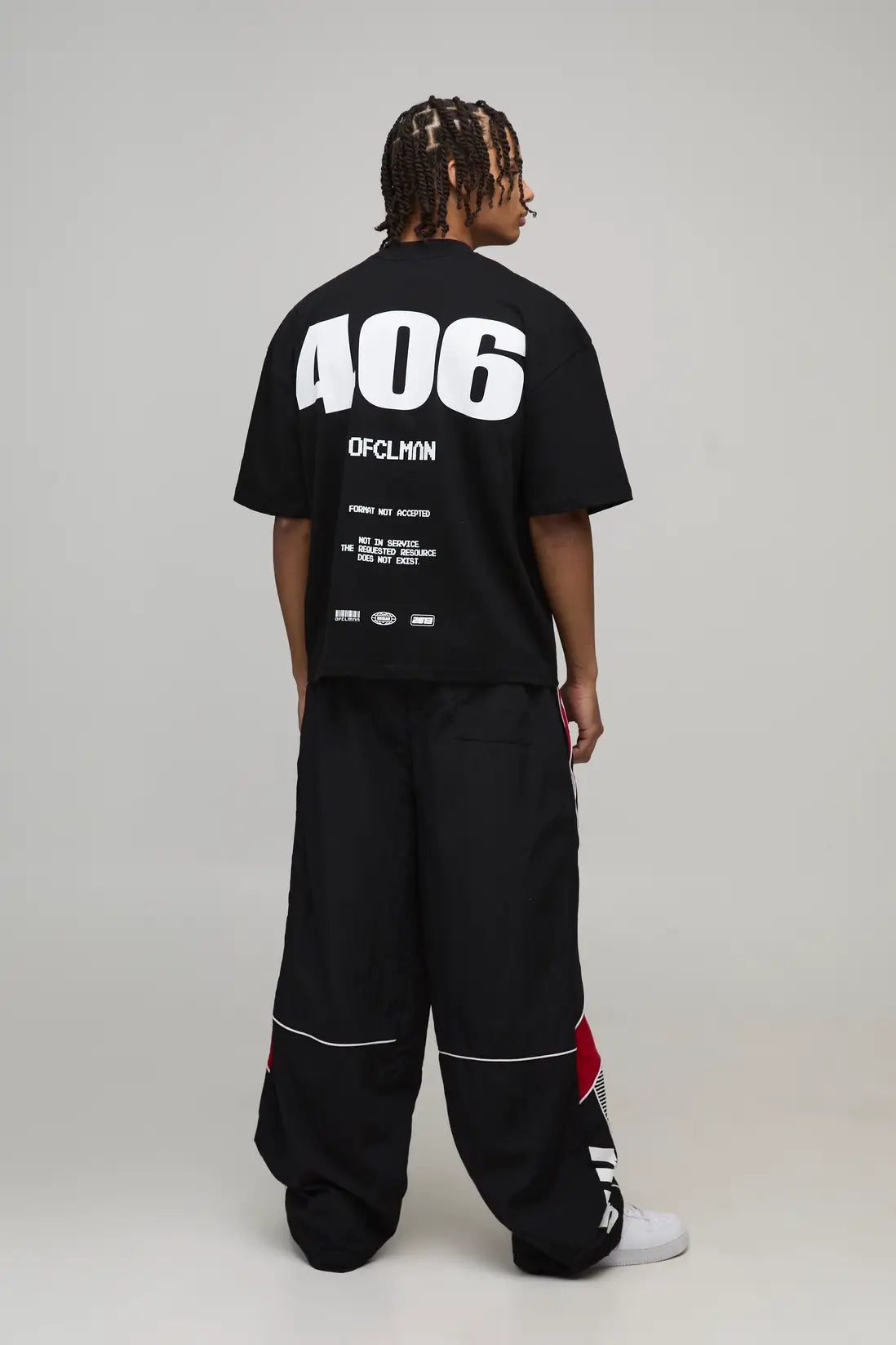 Oversized Boxy Extended Neck 404 Error T-Shirt