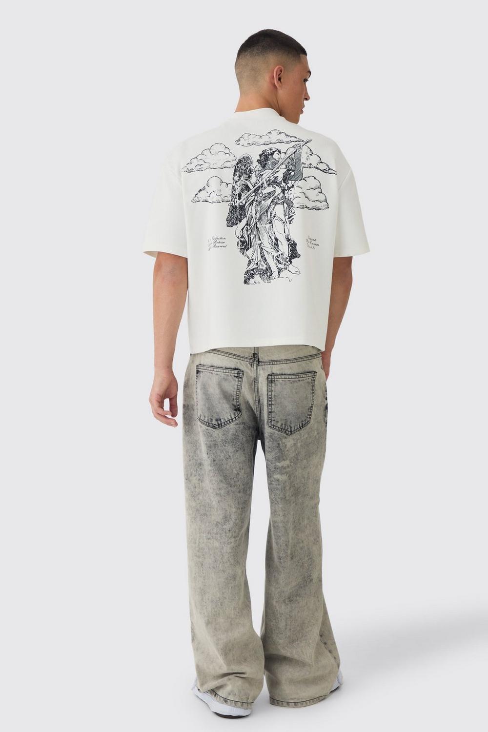 Oversized Boxy Heavyweight Half Sleeve Renaissance Graphic T Shirt