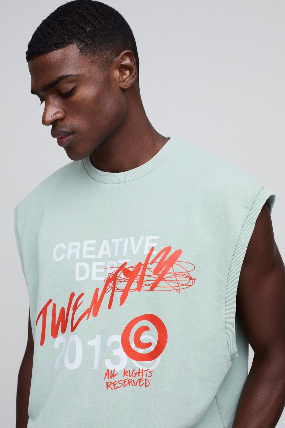 Oversized Boxy Printed Wash Tank