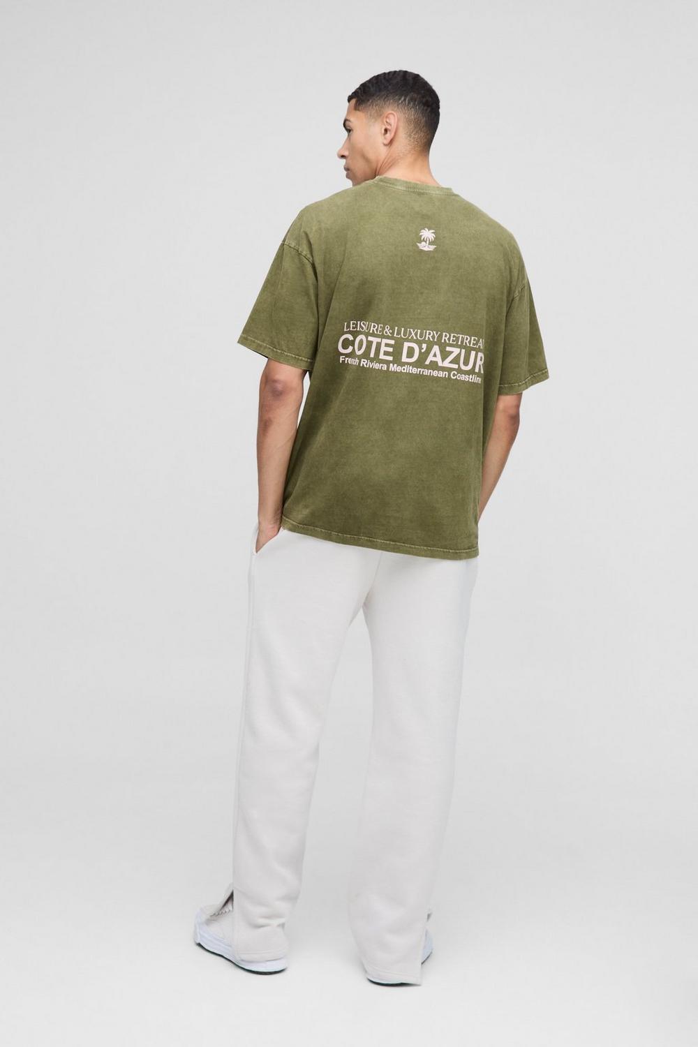 Oversized Cote D'Azur Graphic T-Shirt
