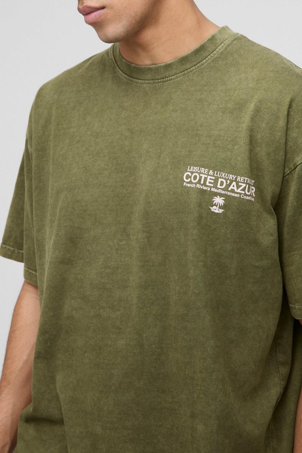Oversized Cote D'Azur Graphic T-Shirt