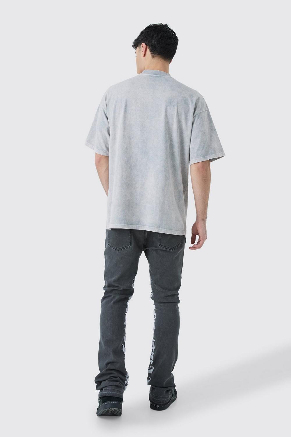 Oversized Eagle Graphic Acid Wash Heavyweight