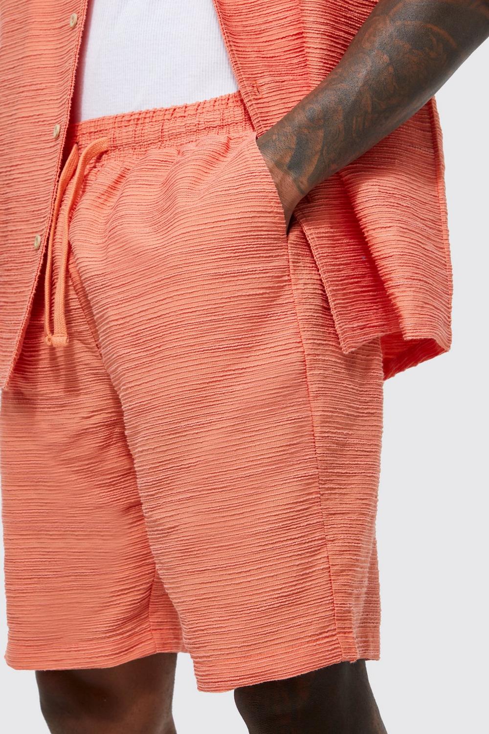 Elastic Waist Ribbed Short