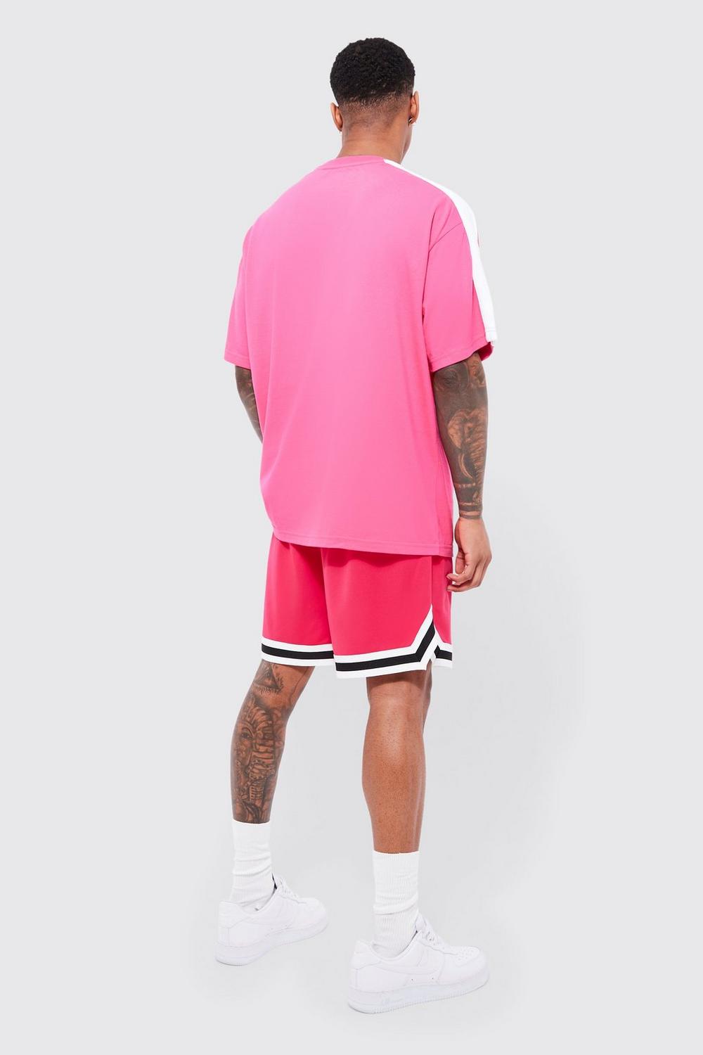 Mesh Basketball Shorts With Tape