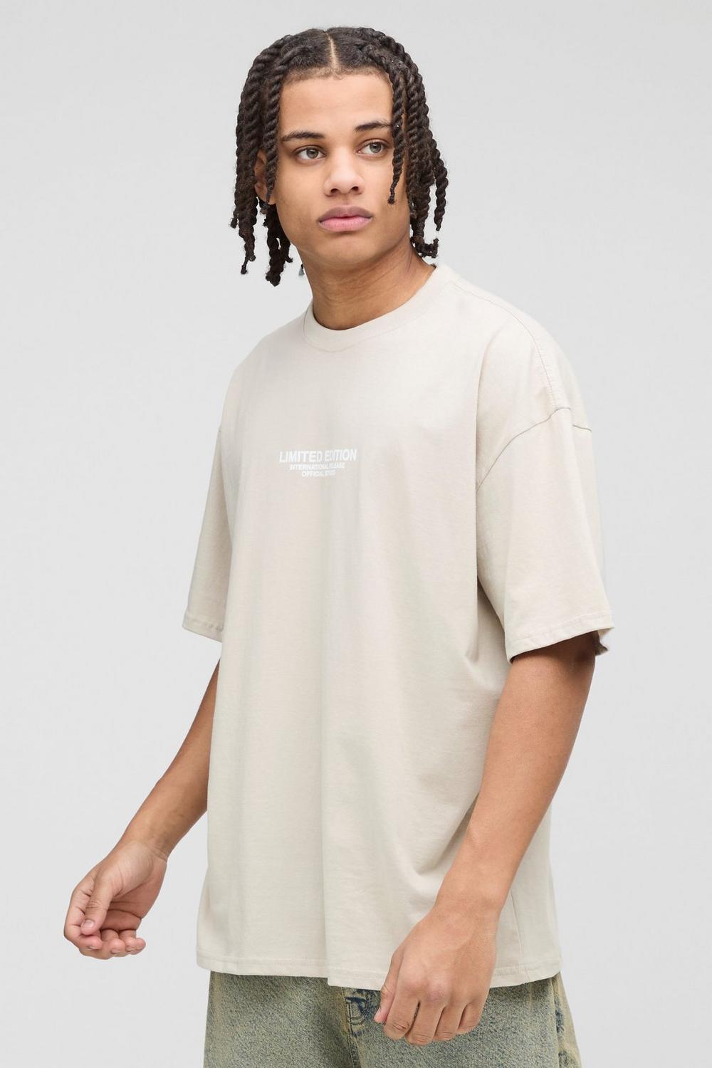 Oversized Limited Edition Sketchy Floral Graphic T-Shirt