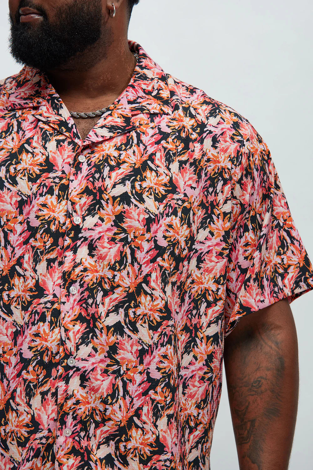 Abstract Floral Shirt - Pink