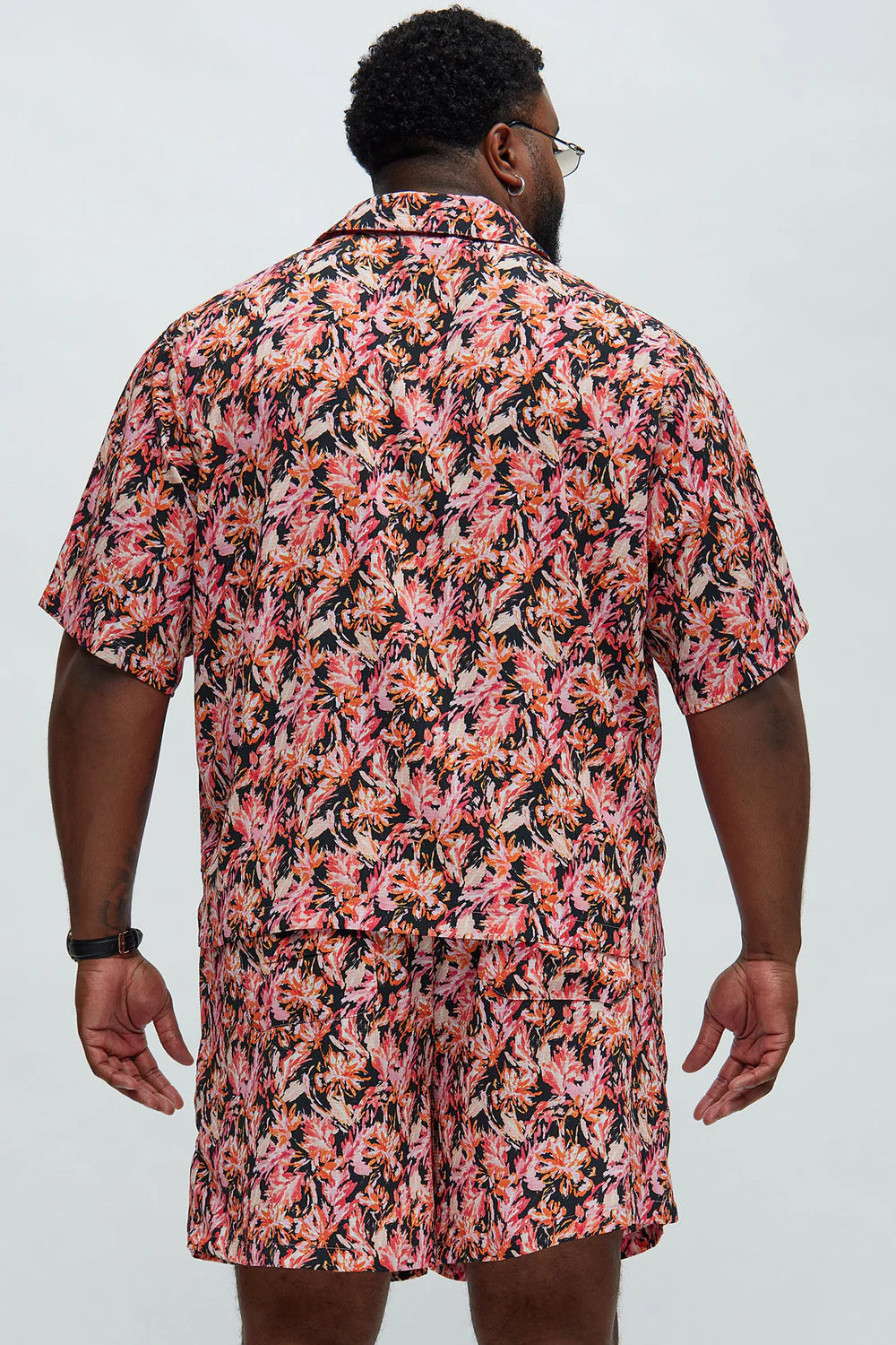 Abstract Floral Shirt - Pink