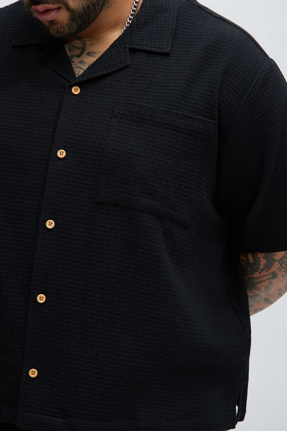 Belgian Textured Shirt - Black