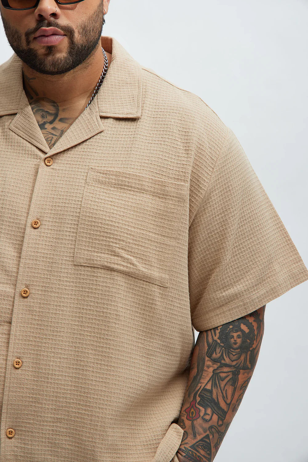 Belgian Textured Shirt - Tan
