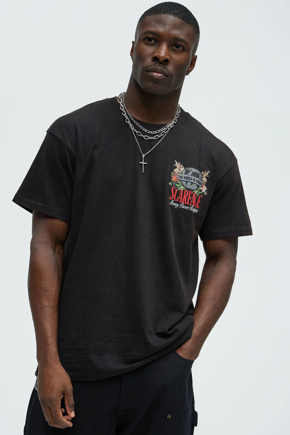 Scarface Hustle Motto Oversized Short Sleeve Tee