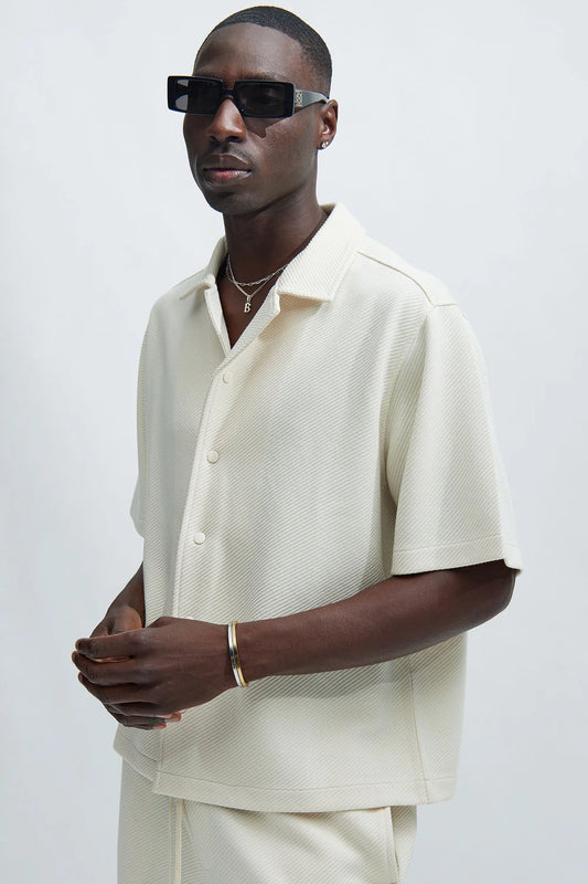 Kina Textured Shirt - Off White