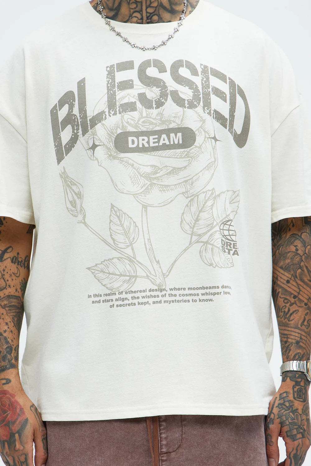 Bless Dreams Oversized Short Sleeve Tee
