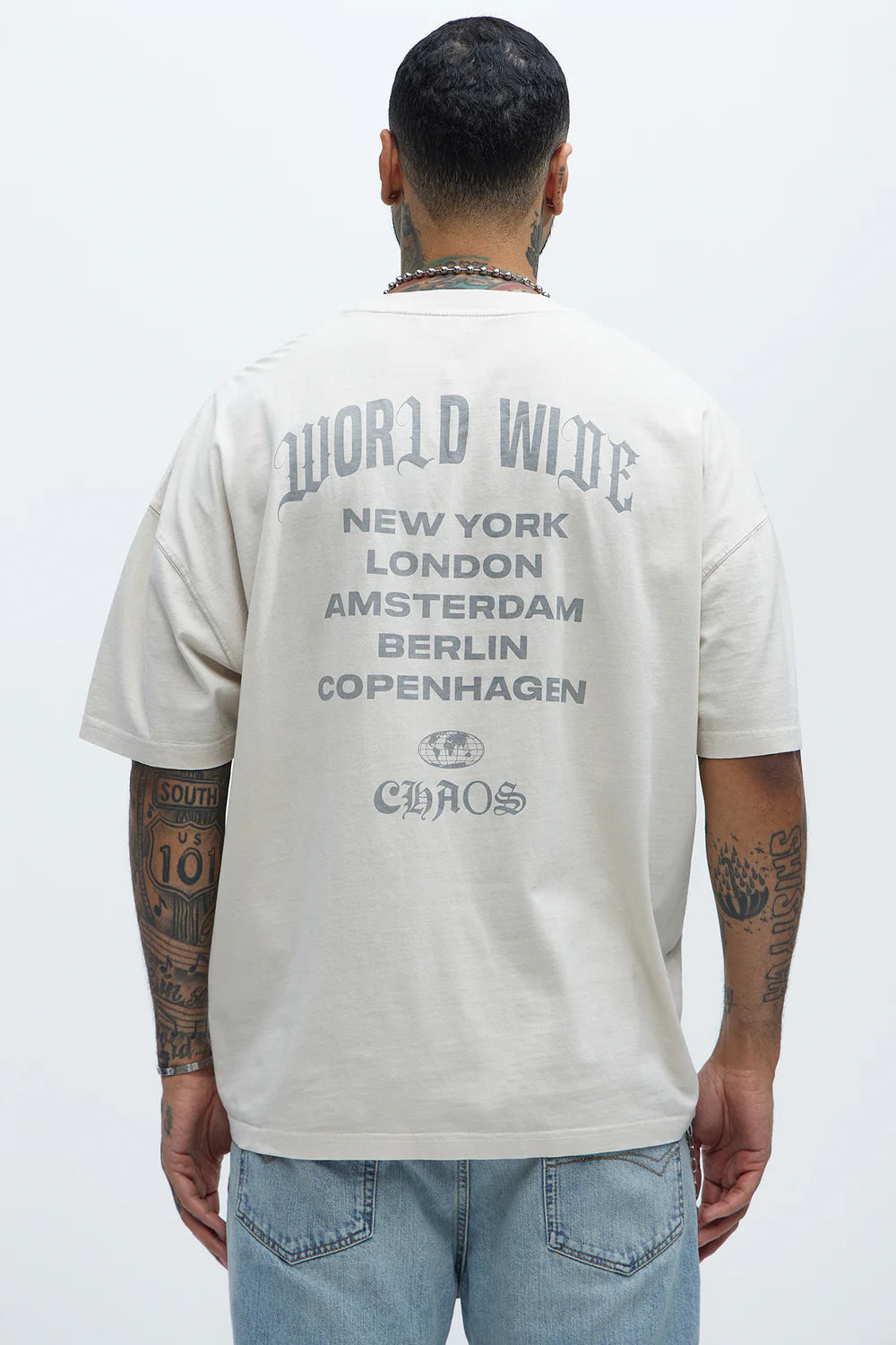 World Wide Chaos Oversized Short Sleeve Tee