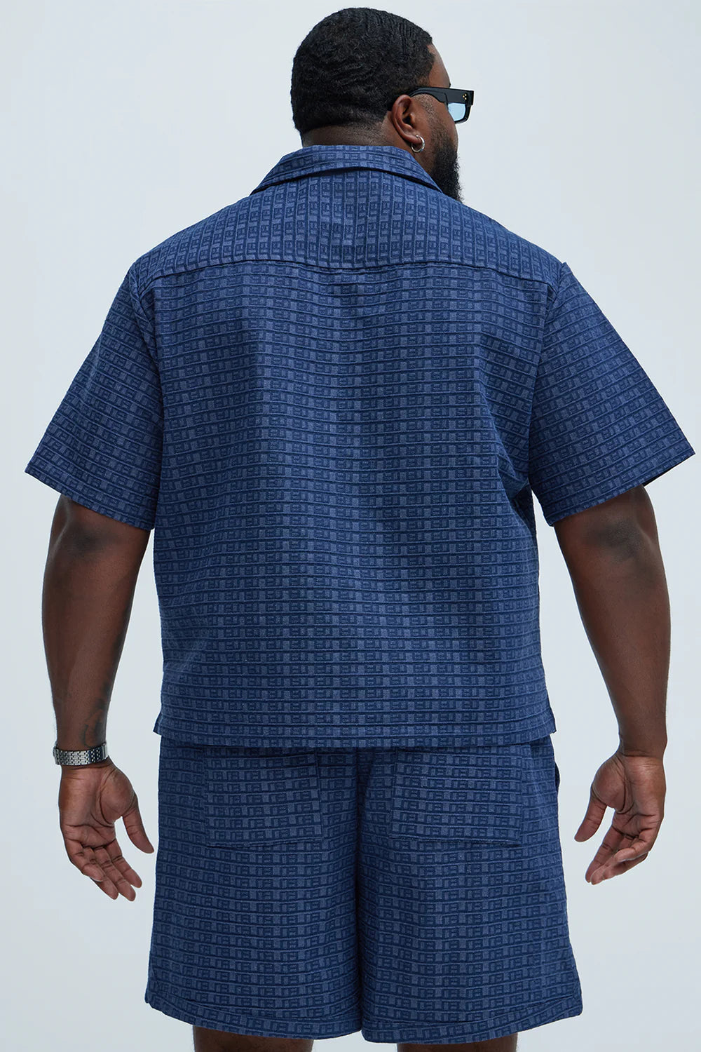 Daryn Jacquard Shirt - Navy