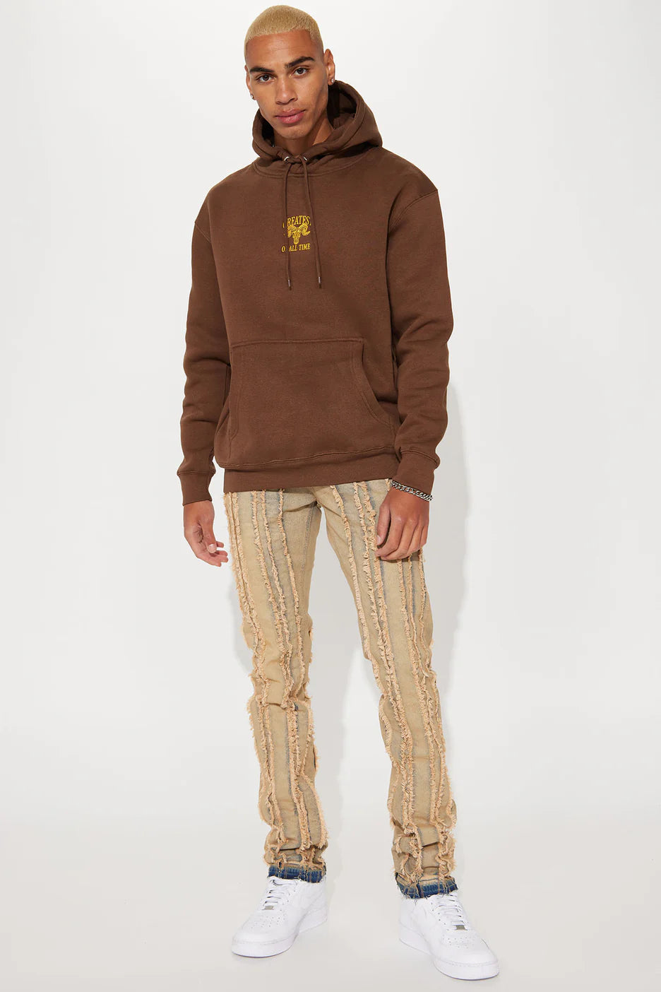 Down With It Fray Stacked Slim Jeans