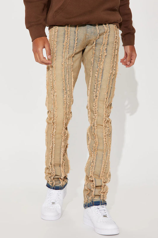 Down With It Fray Stacked Slim Jeans