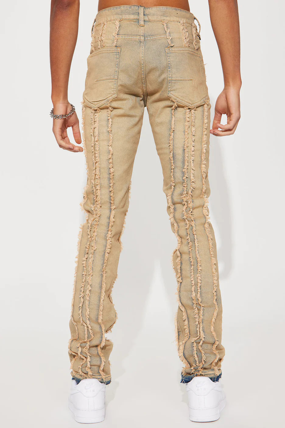 Down With It Fray Stacked Slim Jeans