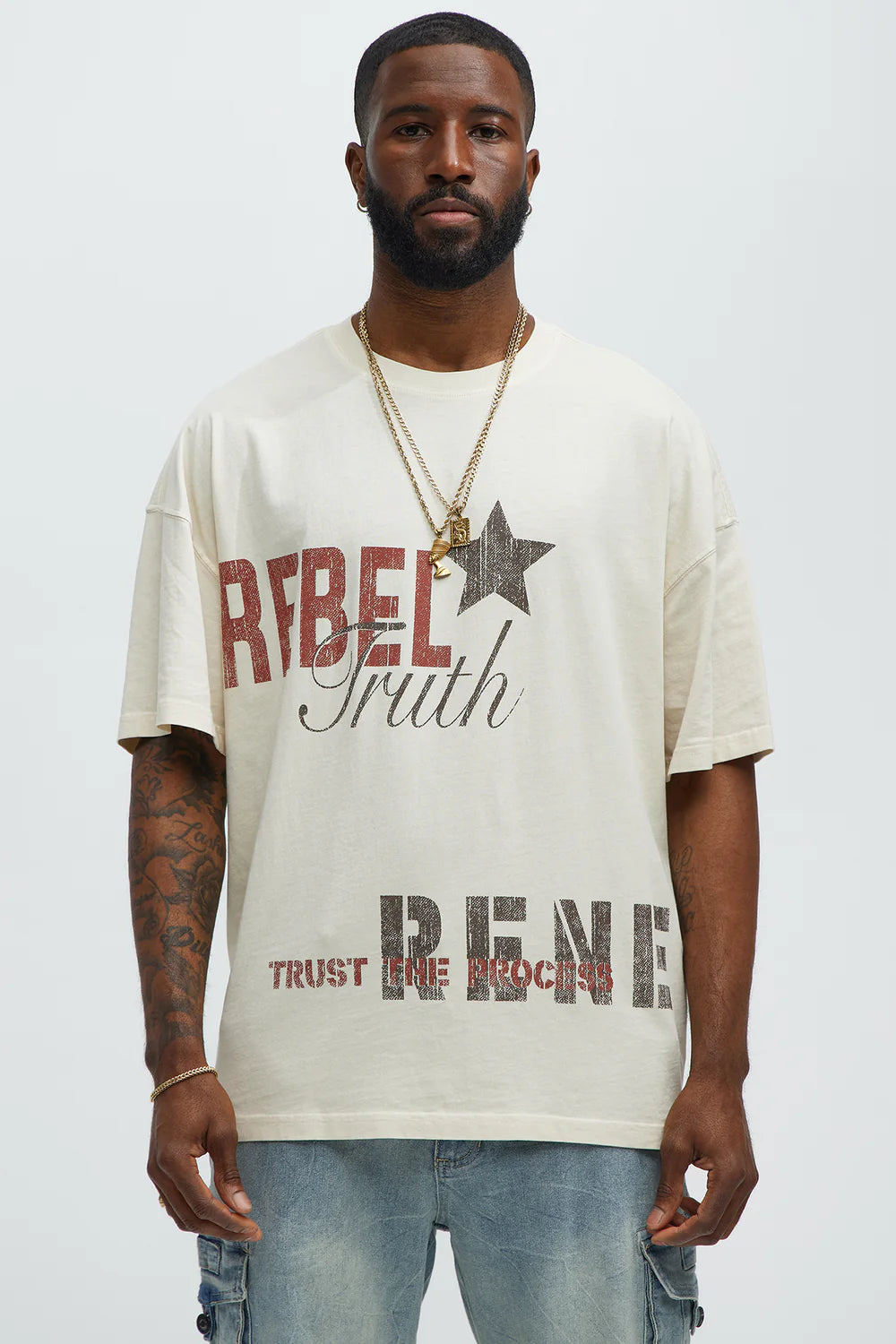 Rebel In Control Oversized Short Sleeve Tee