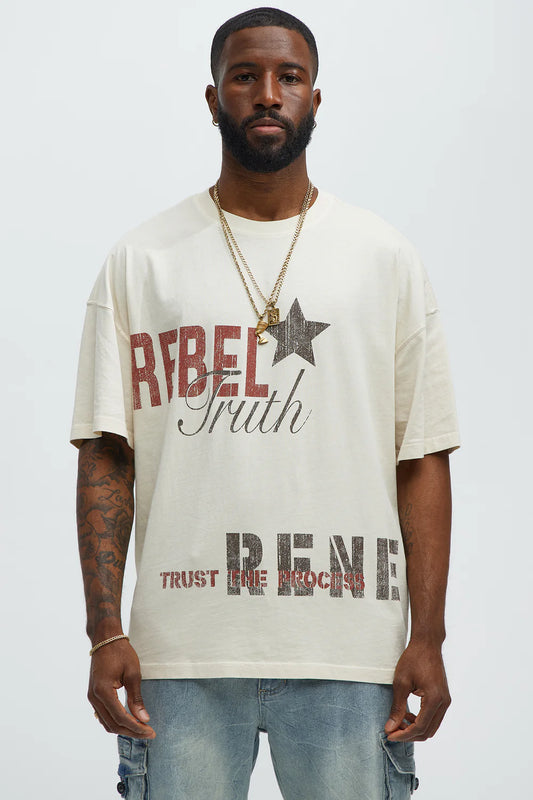Rebel In Control Oversized Short Sleeve Tee