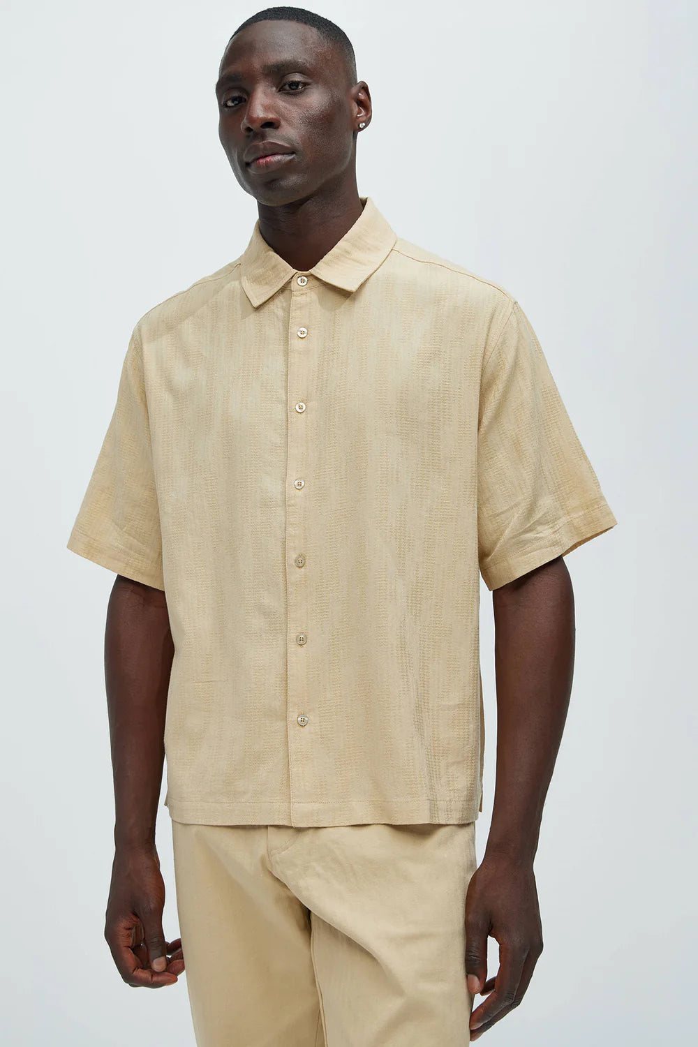 Up In The High Tide Linen Shirt - Tan