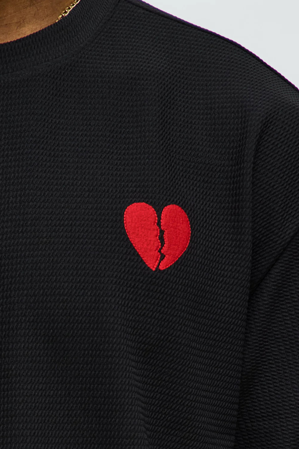 Broken Heart Textured Short Sleeve Tee