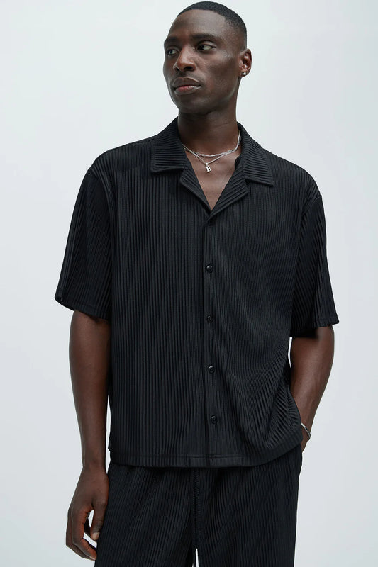 Potential Pleated Shirt - Black