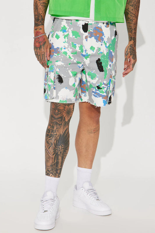 Paint All Over Cargo Shorts
