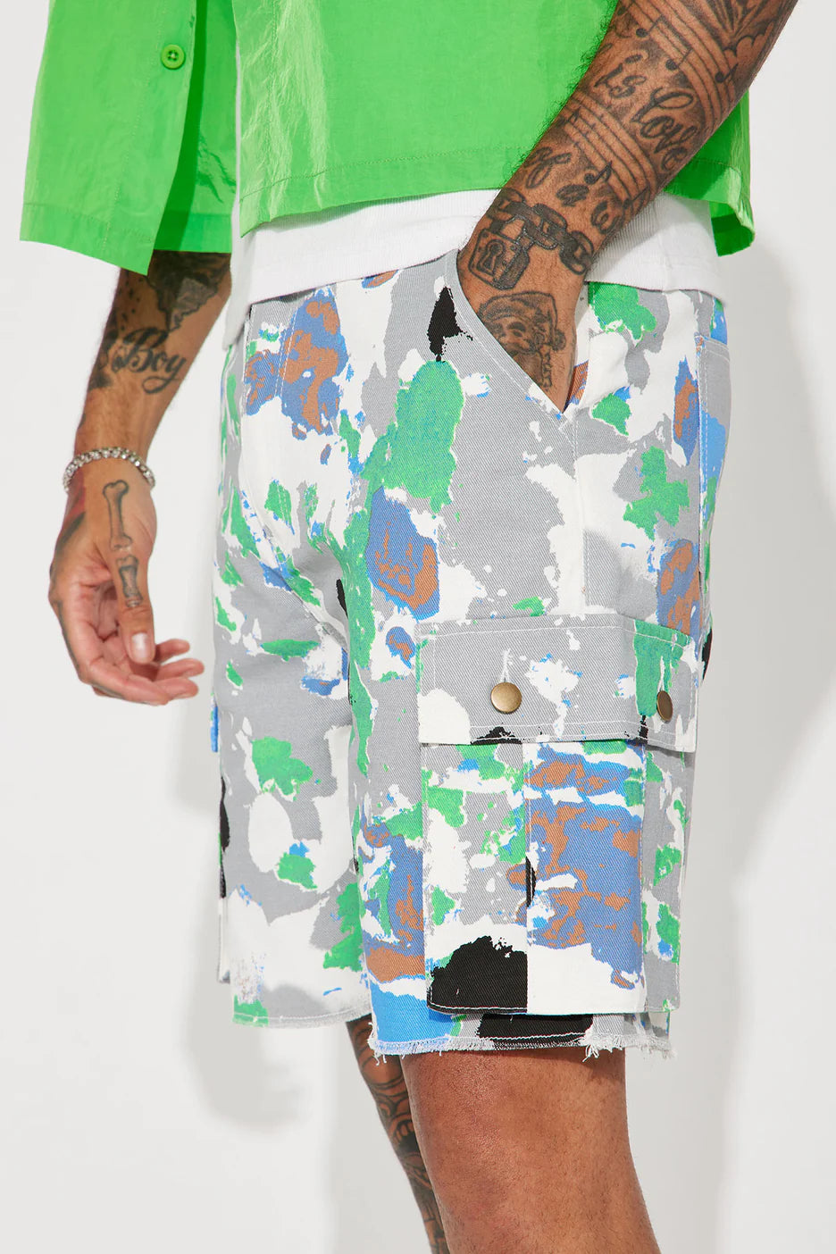 Paint All Over Cargo Shorts