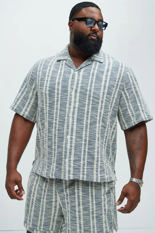Kam Textured Shirt - Blue